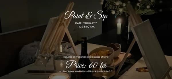 Paint & Sip - 7 februarie